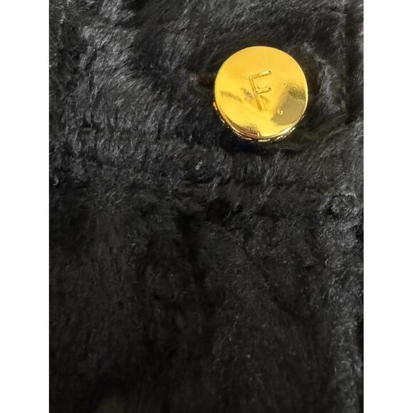 Gianfranco Ferre Black Faux Fur Pants 4 #236100G77B - Picture 9 of 12